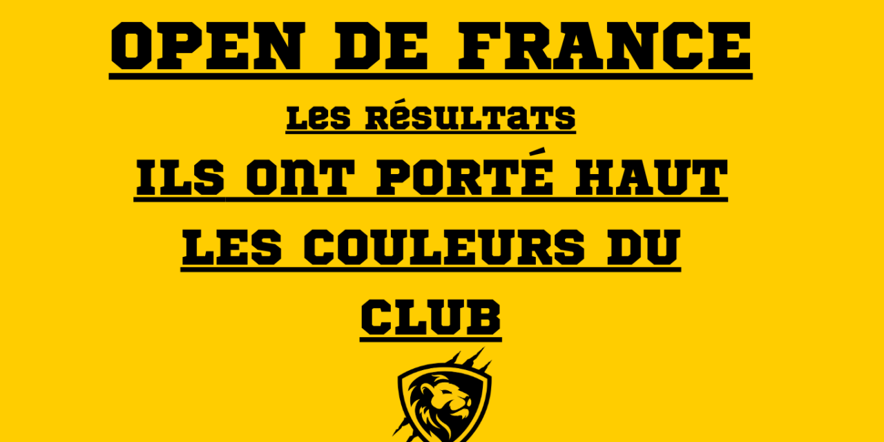 LES OPEN DE FRANCE RÉUSSISSENT À LYON ATHLÉ !